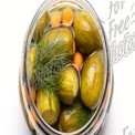 Fresh Pickles in Jar with Dill and Carrots - Healthy Fermented Vegetables