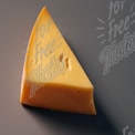 Delicious Yellow Cheese Slice on Dark Background - Gourmet Food Photography