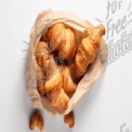 Freshly Baked Croissants in Paper Bag - Gourmet Bakery Delight