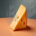 Delicious Yellow Cheese Slice on Modern Background - Gourmet Food Photography