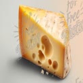 Delicious Aged Cheese Slice with Holes - Gourmet Food Photography