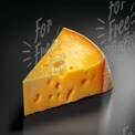 Delicious Aged Cheddar Cheese Slice on Dark Background