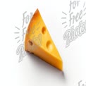 Delicious Yellow Cheese Slice on White Background - Perfect for Food and Culinary Themes