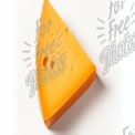 Delicious Aged Cheddar Cheese Slice on White Background