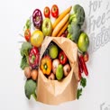 Fresh Organic Vegetables and Fruits in Eco-Friendly Packaging