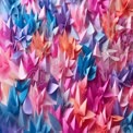 Colorful Paper Flowers Background - Vibrant Origami Floral Design for Creative Projects