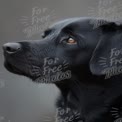 Majestic Black Labrador Retriever Portrait with Intense Gaze