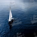 Serene Sailing: Tranquil Yacht on Calm Waters