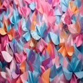 Colorful Paper Flowers Background - Vibrant Floral Decor for Crafts and Design