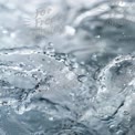 Dynamic Water Splash with Droplets - High-Resolution Abstract Liquid Background