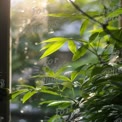 Sunlit Green Leaves with Soft Bokeh - Nature and Serenity