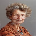 Senior Woman Portrait with Curly Hair and Glasses - Wisdom and Experience