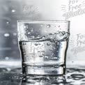 Refreshing Water Splash in Clear Glass - Hydration and Refreshment Concept