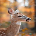 Graceful Fawn in Autumn Forest: Nature's Beauty and Wildlife