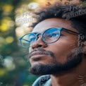 Thoughtful Young Man with Glasses in Nature - Inspiration and Reflection