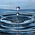 Crystal Clear Water Drop Splash with Ripples - Nature's Serenity