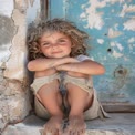 Charming Child Portrait in Rustic Setting: Innocence and Joy