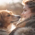 Heartwarming Connection: Woman and Dog Sharing a Moment of Love and Joy