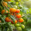 Fresh Organic Tomatoes on Vine: Vibrant Garden Harvest