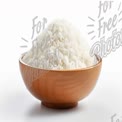 Freshly Cooked White Rice in Wooden Bowl - Healthy Eating, Asian Cuisine, Comfort Food