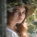 Natural Beauty: Portrait of a Young Woman in a Sun Hat Surrounded by Nature