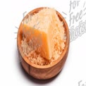 Delicious Aged Cheese on Wooden Bowl with Grated Texture - Gourmet Food Concept