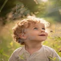 Joyful Child in Nature: Exploring Curiosity and Wonder