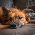 Relaxed Dog Portrait on Couch - Cozy Pet Lifestyle