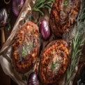 Delicious Stuffed Bread Loaves with Fresh Herbs and Onions - Rustic Culinary Delight