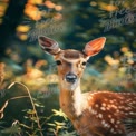 Graceful Young Deer in Autumn Forest Setting