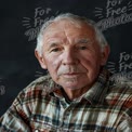 Authentic Portrait of an Elderly Man in a Plaid Shirt - Wisdom and Experience