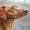 Close-Up of a Thoughtful Labrador Retriever Against a Soft Background