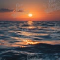 Tranquil Sunset Over Ocean Waves: Serene Seascape for Relaxation and Inspiration