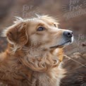 Golden Retriever Portrait in Nature: Loyal Companion and Pet Photography