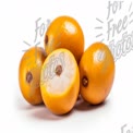 Fresh Loquat Fruits on White Background - Healthy Eating and Organic Produce