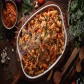 Delicious Baked Pasta Dish with Cheese and Herbs - Comfort Food Recipe