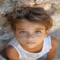 Captivating Portrait of a Curious Child with Expressive Eyes