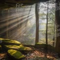 Enchanting Forest Light Rays: Nature's Serenity and Tranquility