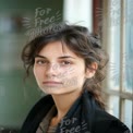 Natural Beauty Portrait of a Young Woman with Soft Features and Warm Expression