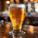 Refreshing Craft Beer in a Glass with Bokeh Background