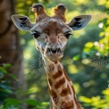 Majestic Giraffe Portrait in Natural Habitat - Wildlife Photography