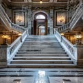 Elegant Marble Staircase in Historic Grand Hall