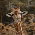 Majestic Giraffe Portrait in Natural Habitat