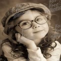 Charming Vintage Portrait of a Young Girl in Glasses and Hat