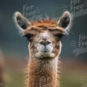 Close-Up of a Charming Llama with Expressive Features in Natural Habitat