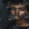 Stunning Portrait of a Confident Black Woman with Natural Hair and Striking Makeup