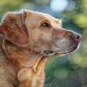 Golden Retriever Portrait: Loyal Companion in Nature