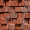 Textured Red Brick Wall Background for Construction and Interior Design