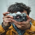 Vintage Photography Enthusiast with Classic Camera