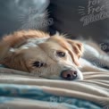 Golden Retriever Relaxado Descansando no Sofá - Companheiro Aconchegante em Casa